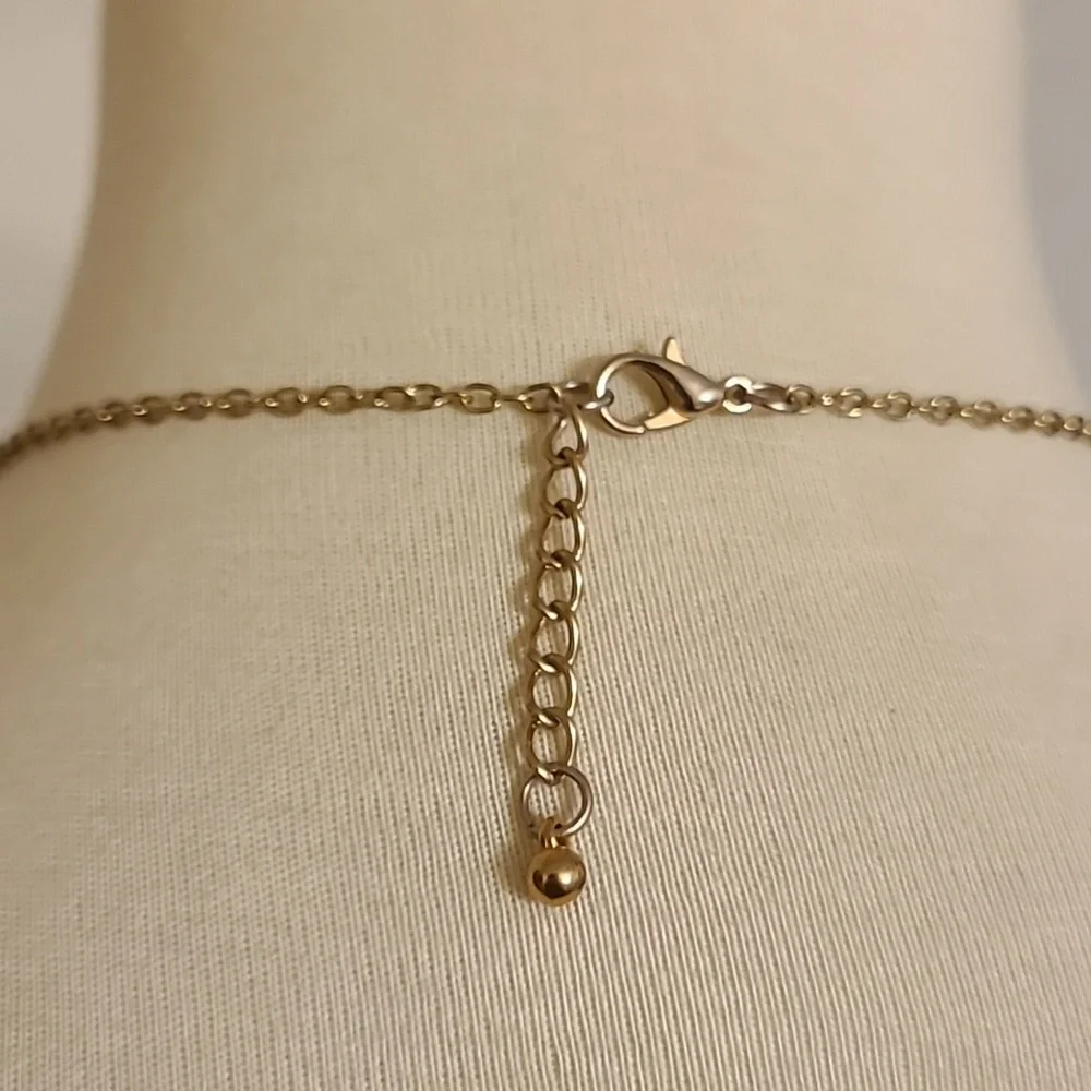 Yellow and Green Floral Design Statement Necklace - Picture 8 of 9